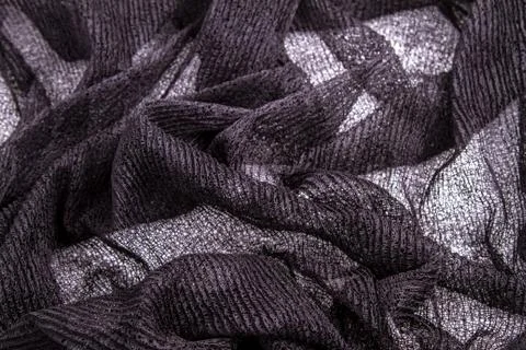 Black weaved fabric Stock Photos