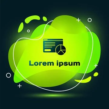 Black Web analytics information and development website statistic icon isolated Illustrazione stock