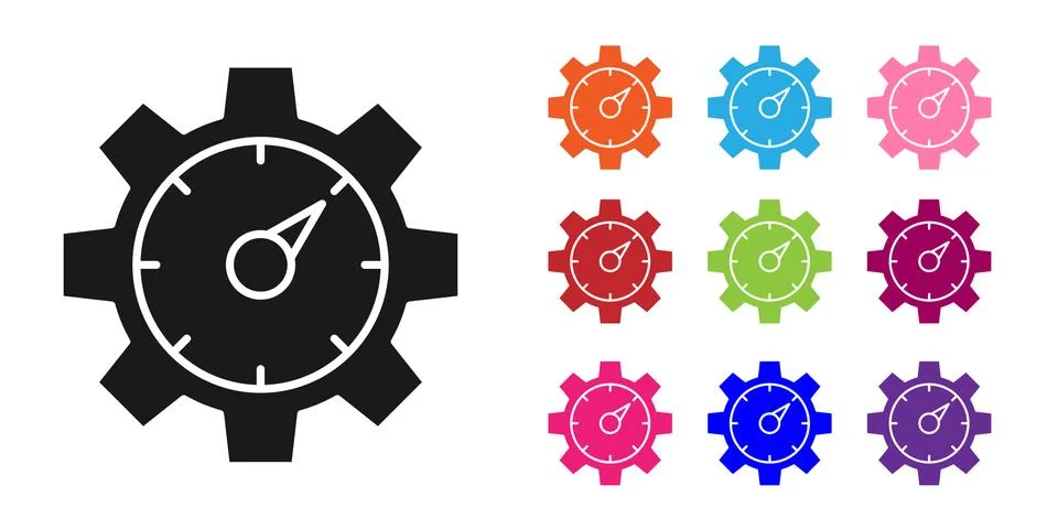 Black Web analytics information and development website statistic icon isolated Illustrazione stock