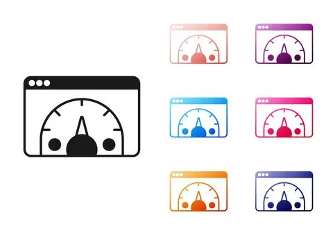 Black Web analytics information and development website statistic icon isolated イラスト素材