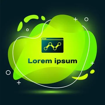 Black Web analytics information and development website statistic icon isolated 스톡 일러스트