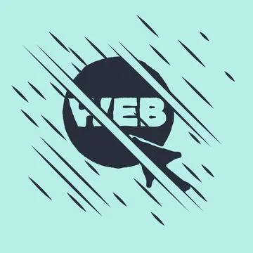 Black Web and graphic design icon isolated on green background. Creative and Stock Illustration