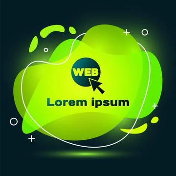 Black Web and graphic design icon isolated on black background. Creative and Stock Illustration