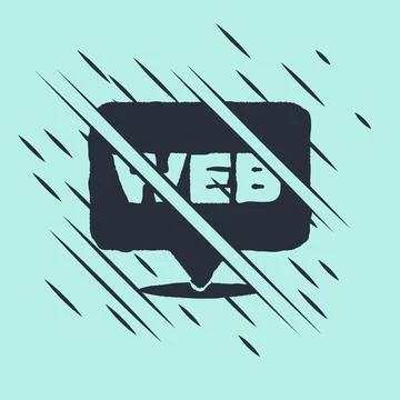 Black Web and graphic design icon isolated on green background. Creative and Ilustración de archivo