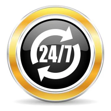 Black web button with golden ring Stockillustratie