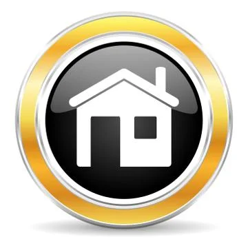 Black web button with golden ring Stockillustratie