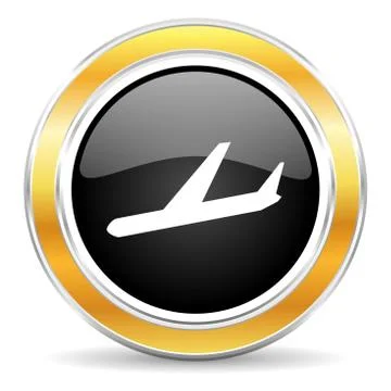 Black web button with golden ring Stock-Illustration