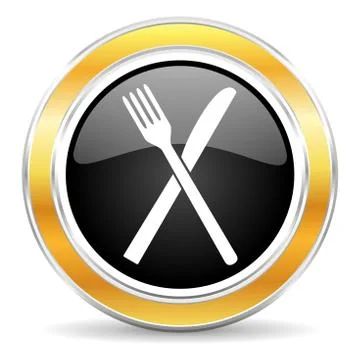 Black web button with golden ring Stock-Illustration