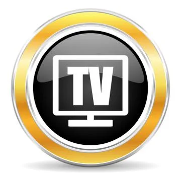 Black web button with golden ring Stock-Illustration