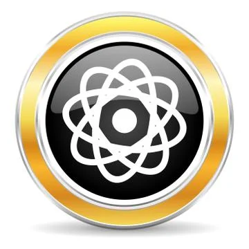 Black web button with golden ring Stock-Illustration