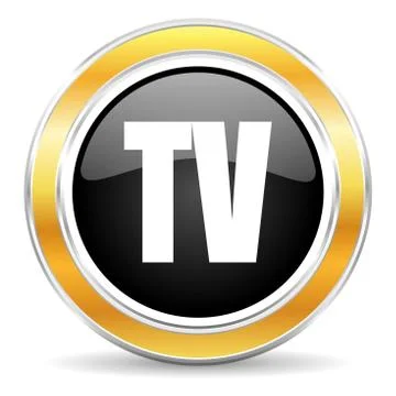 Black web button with golden ring Stockillustratie