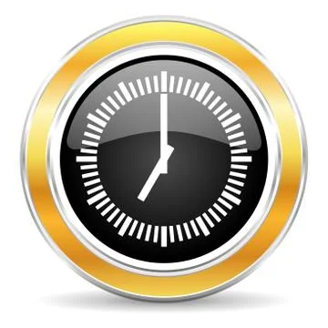 Black web button with golden ring Stockillustratie