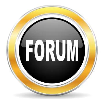 Black web button with golden ring 库存插图