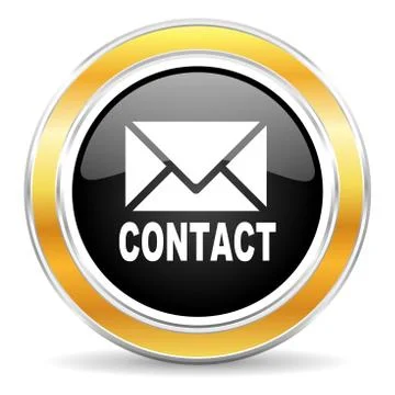 Black web button with golden ring Illustrazione stock