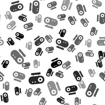 Black Web camera icon isolated seamless pattern on white background. Chat camera 스톡 일러스트