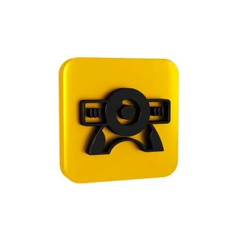 Black Web camera icon isolated on transparent background. Chat camera. Webc.. Stock Illustration
