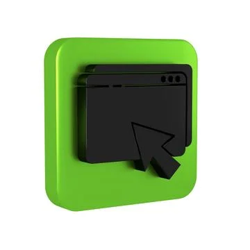 Black Web design and development concepts icon isolated on transparent back.. Stock Illustration