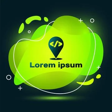Black Web design and front end development icon isolated on black background 스톡 일러스트