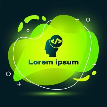 Black Web design and front end development icon isolated on black background Stock Illustration
