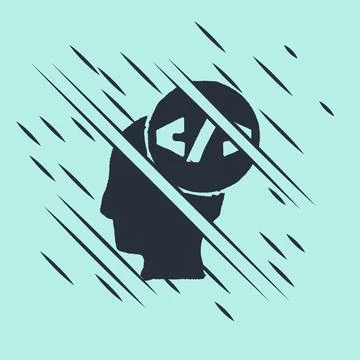 Black Web design and front end development icon isolated on green background イラスト素材
