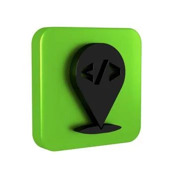 Black Web design and front end development icon isolated on transparent bac.. Stockillustratie