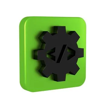 Black Web design and front end development icon isolated on transparent bac.. 스톡 일러스트