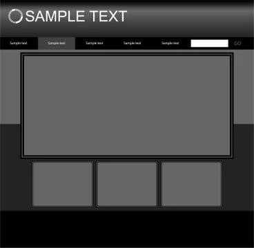 Black web layout Stock Illustration