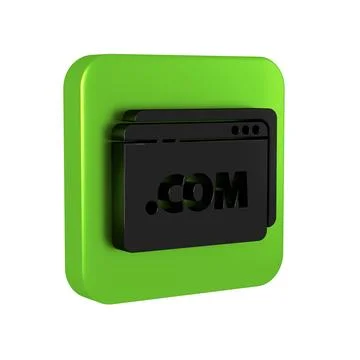 Black Website template icon isolated on transparent background. Internet co.. 库存插图