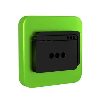 Black Website template icon isolated on transparent background. Internet co.. Ilustración de archivo
