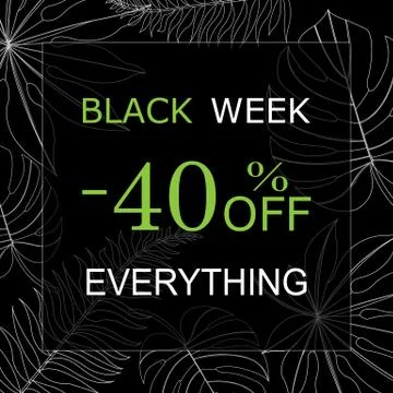 Black Week Stock Illustration