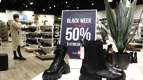 Black week, Linköping, Sweden Stock Footage 293803024