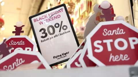 Black week, Linköping, Sweden Stock Footage 293803026
