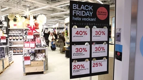 Black week, Linköping, Sweden Stock Footage 293803043