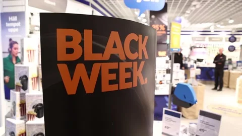 Black week, Linköping, Sweden Stock Footage 293803056