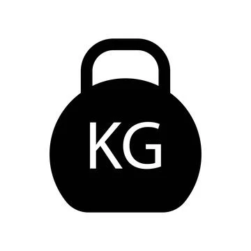 Black Weight Flat Icon Vector Illustration Illustrazione stock