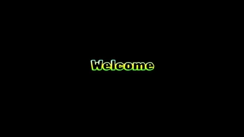 Black welcome text with yellow border animation on dark background Stock-Footage 326704106