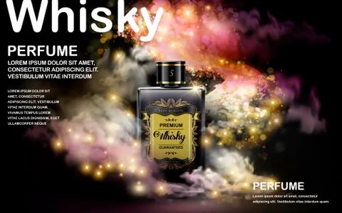 Black whisky perfume Stock-Illustration