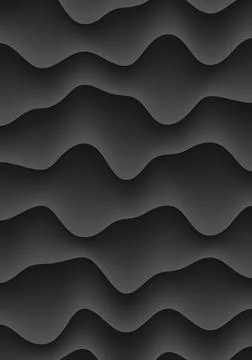 Black White 3D Fluid Distorted Structure Dark Vertical Background Stock Illustration