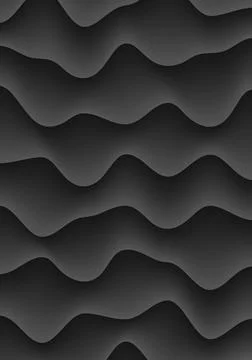 Black White 3D Fluid Distorted Structure Dark Vertical Background Stock Illustration