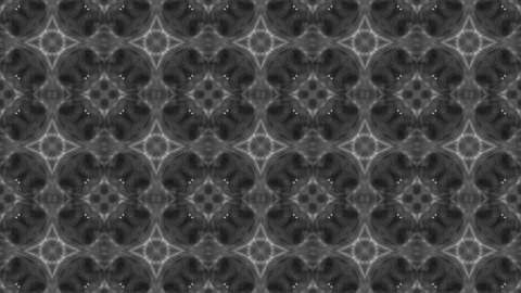 Black-white abstract animated background. Kaleidoscope patterns. 3D rendering Stock-Footage 118470528