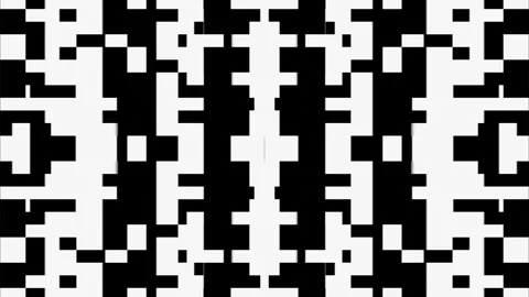 Black white abstract animated patterns. Endless looped background. Graphic beams Stock Footage 247683699