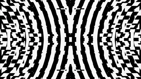 Black white abstract animated patterns. Endless looped background. Graphic beams Stock Footage 247683744