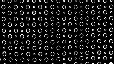 Black &amp; White Abstract Dots Animation in Motion Stock Footage 304920290