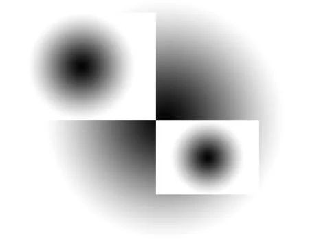 Black white abstract fantasy elements Stock Illustration