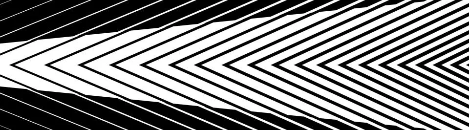 Black white abstract geometric pattern with repeating diagonal chevron lines Stock Illustration