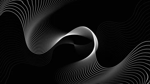 Black white abstract lines looped background Stock Footage 170946185