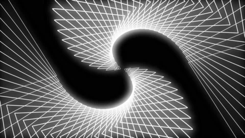 Black white abstract lines looped background Stock Footage 170946268