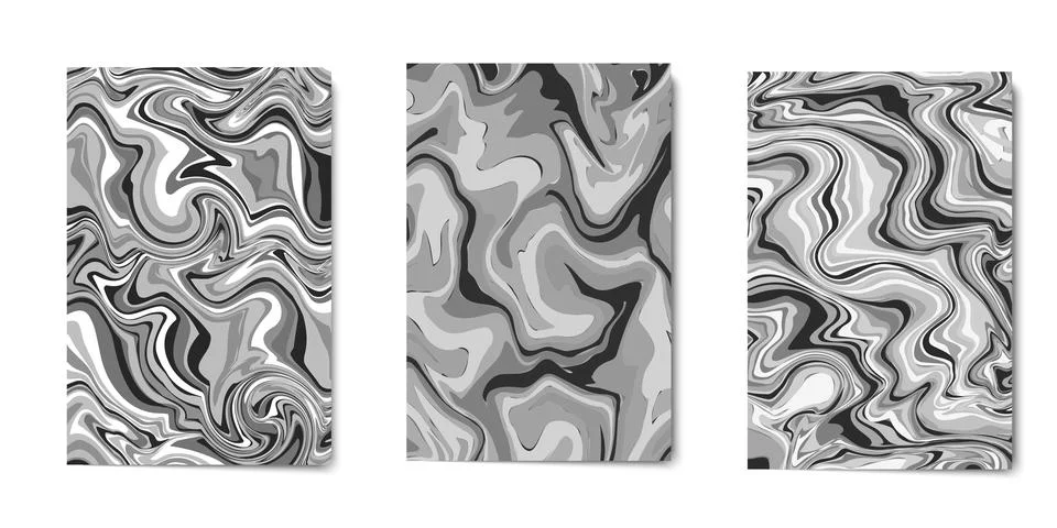 Black white abstract marble background. Stock Illustration