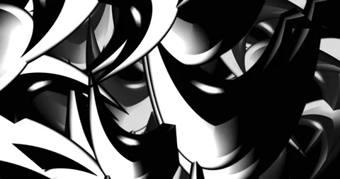 Black White Abstract Pattern Seamless Loop Background Stock Footage 155278362