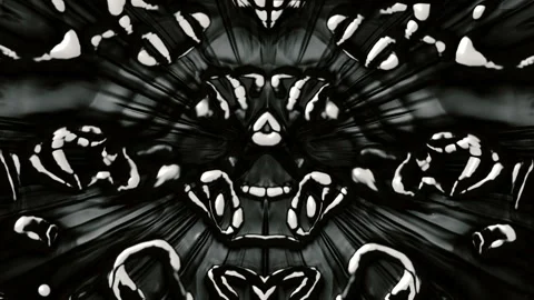 Black &amp; White Abstract Shapes Stock Footage 145747299